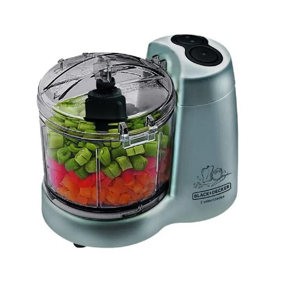 Miniprocessador de Alimentos Black + Decker 120W 2 velocidades Lâminas em Aço Inox Prata HC32P – 220 Volts - Imagem 2
