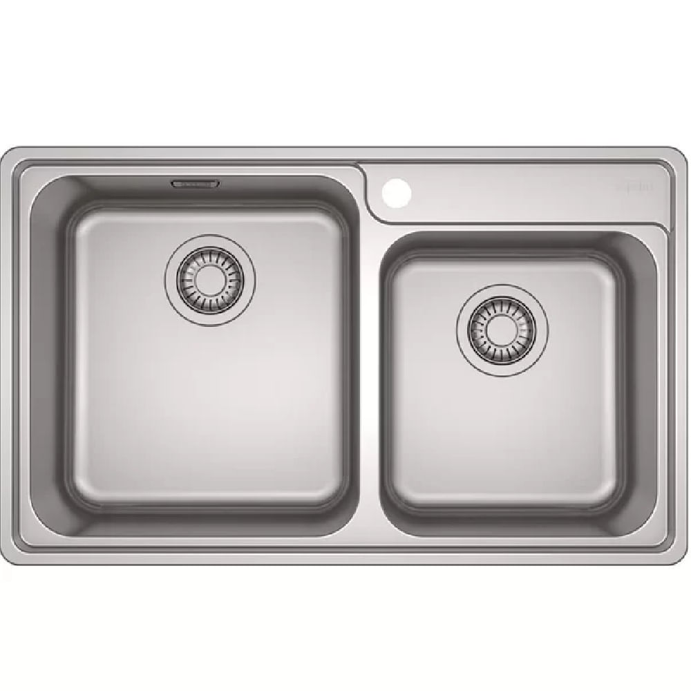 Cuba de Sobrepor Dupla Franke Bell 86x48 30 Litros e 24 Litros Inox