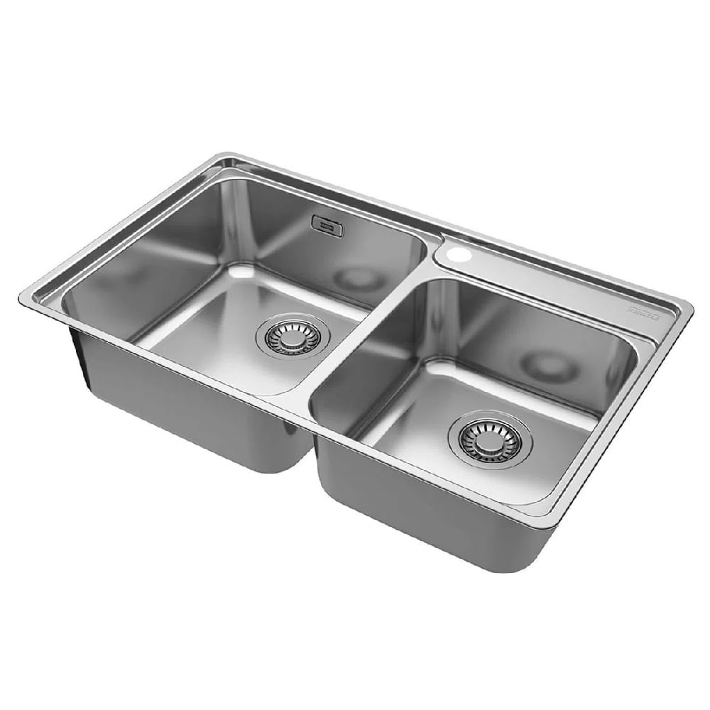 Cuba de Sobrepor Dupla Franke Bell 86x48 30 Litros e 24 Litros Inox - Imagem 2