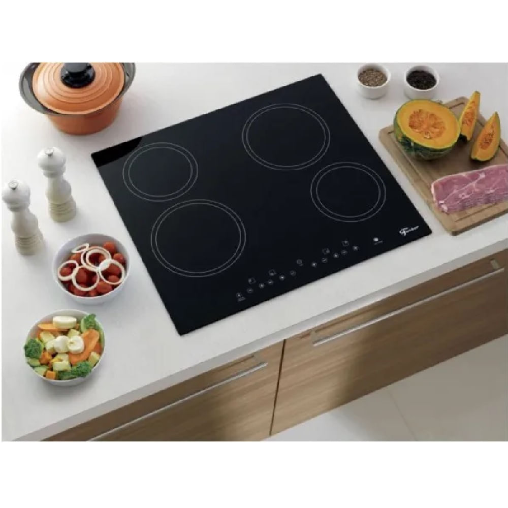 Cooktop Fischer 4 Bocas Mesa Vitrocerâmica Preto – 220 Volts - Imagem 4
