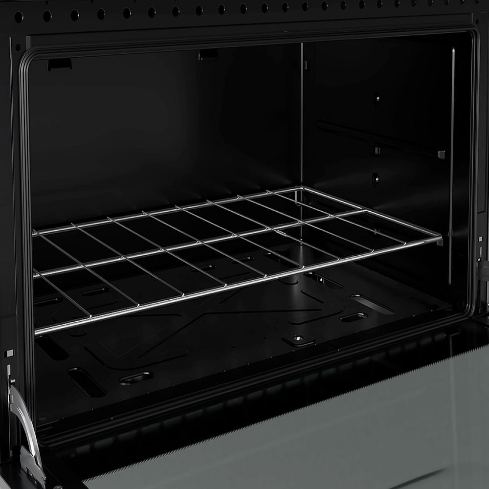 Fogão de Piso Mueller 5 Bocas Fratello Vetro com Mesa de Vidro Preto - Bivolt - Imagem 7