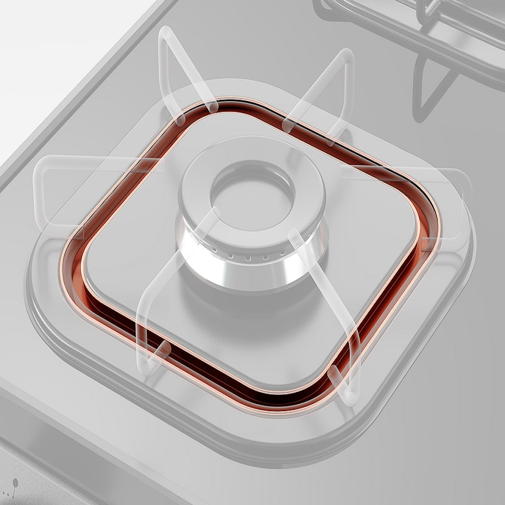 Fogão de Piso Mueller 5 Bocas Fratello Vetro com Mesa de Vidro Preto - Bivolt - Imagem 9