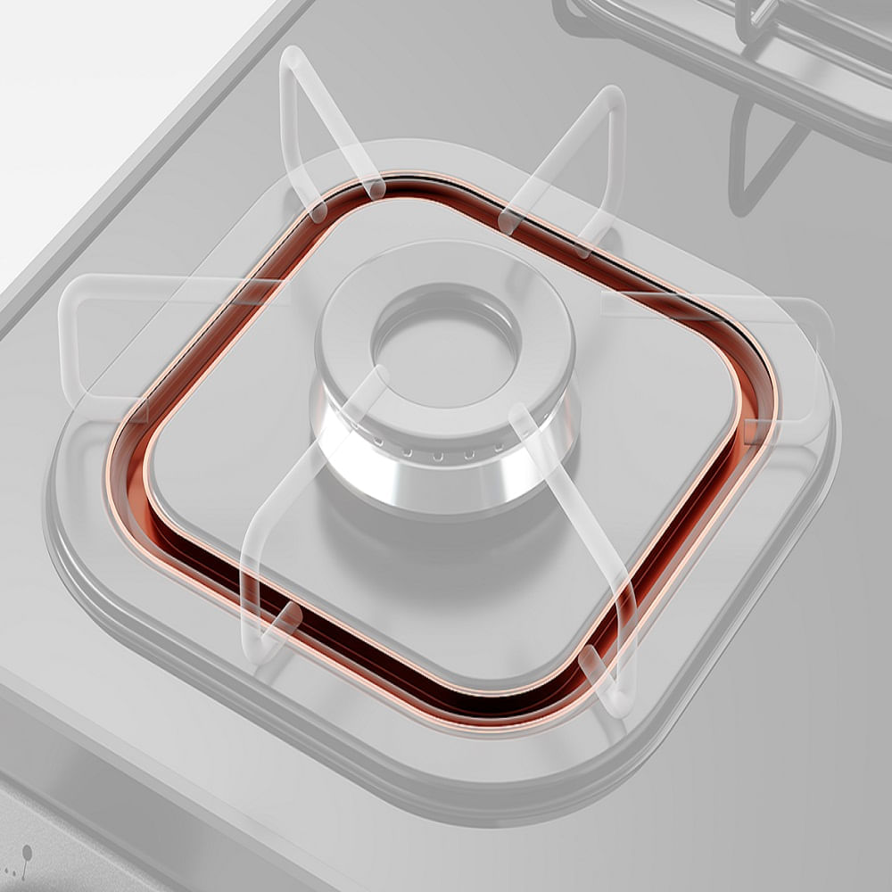 Fogão de Piso Mueller 5 Bocas Fratello Vetro com Mesa de Vidro Grafite - Bivolt - Imagem 10