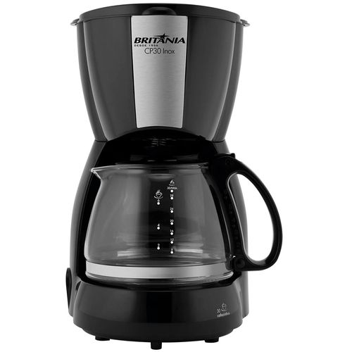 Cafeteira Britania 800W 1,2 Litros Preto/Inox CP30 – 127 Volts