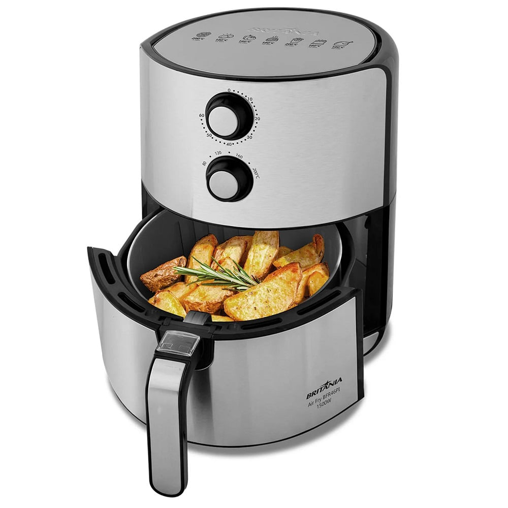Fritadeira Elétrica Air Fry Britânia 4,6 Litros Inox BFR46PI - 220 Volts