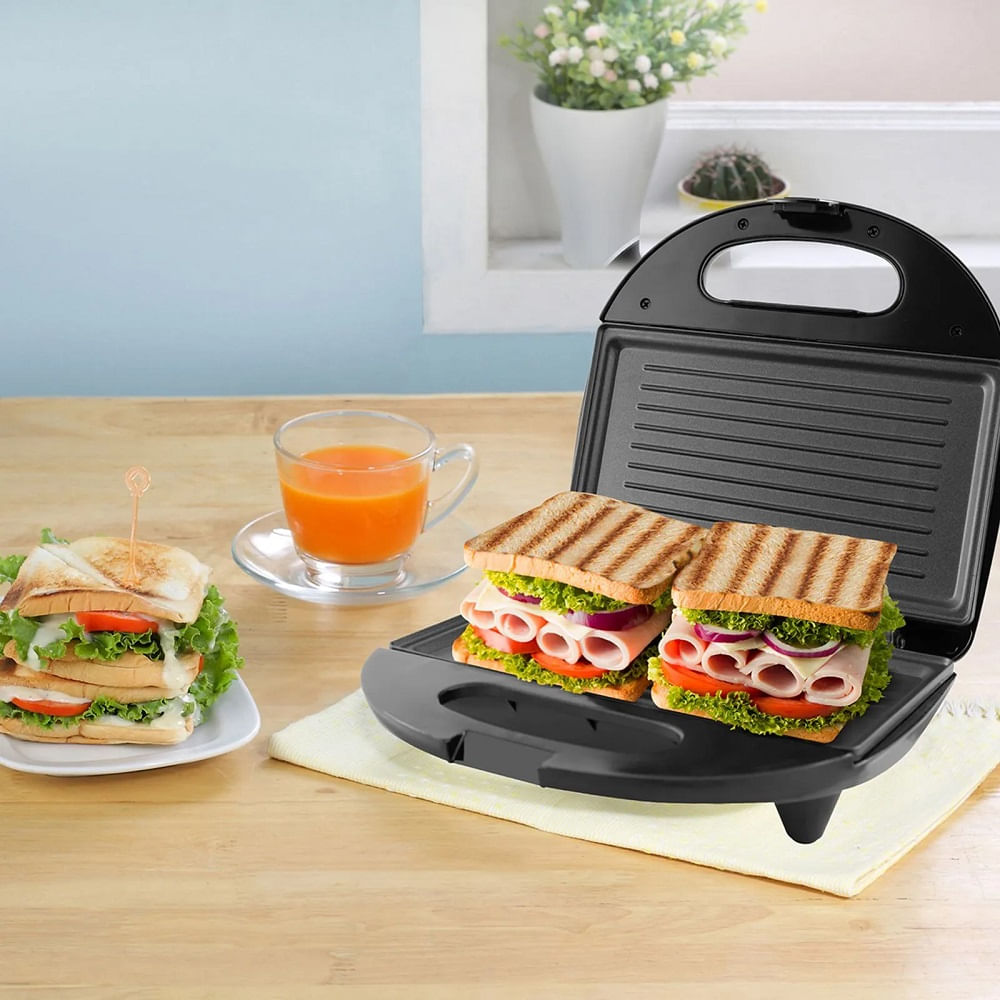 Sanduicheira e Grill Britânia Crome Preto/Inox – 127 Volts - Imagem 6