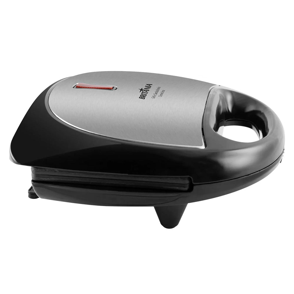 Sanduicheira e Grill Britânia Crome Preto/Inox – 220 Volts - Imagem 3