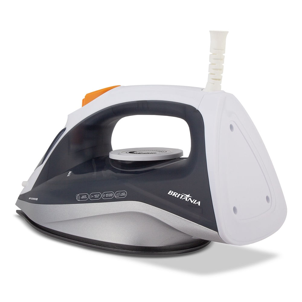 Ferro a Vapor Britânia Base Antiaderente Branco e Cinza BFV2000B – 127 Volts - Imagem 3