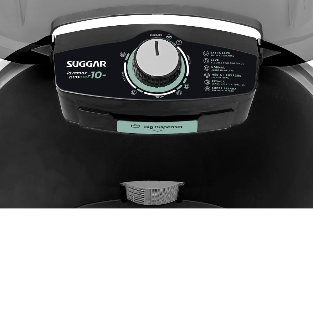 Lavadora de Roupas Suggar 10Kg Lavamax Neo Eco Preto LE1012PT – 220 Volts - Imagem 5