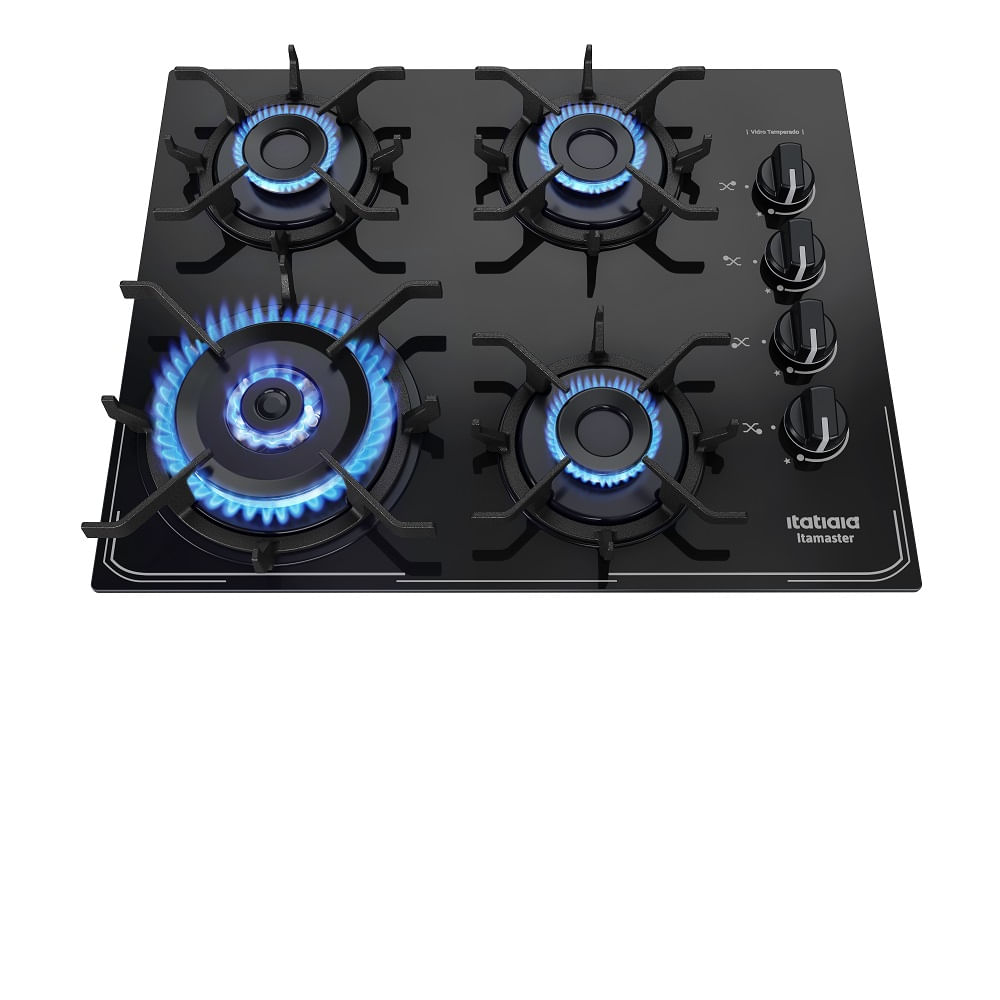 Cooktop Itatiaia 4 Bocas Tripla Chama Itamaster Preto - Bivolt - Imagem 2