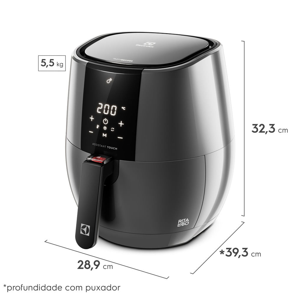 Fritadeira Elétrica AirFryer Electrolux 3,2 Litros Preta EAF20 – 220 Volts - Imagem 3