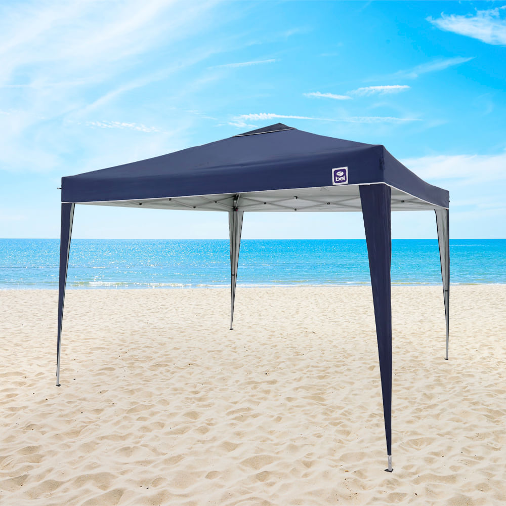 Tenda Gazebo Bel Alumínio Dobravel 3m x 3m Azul - Imagem 16