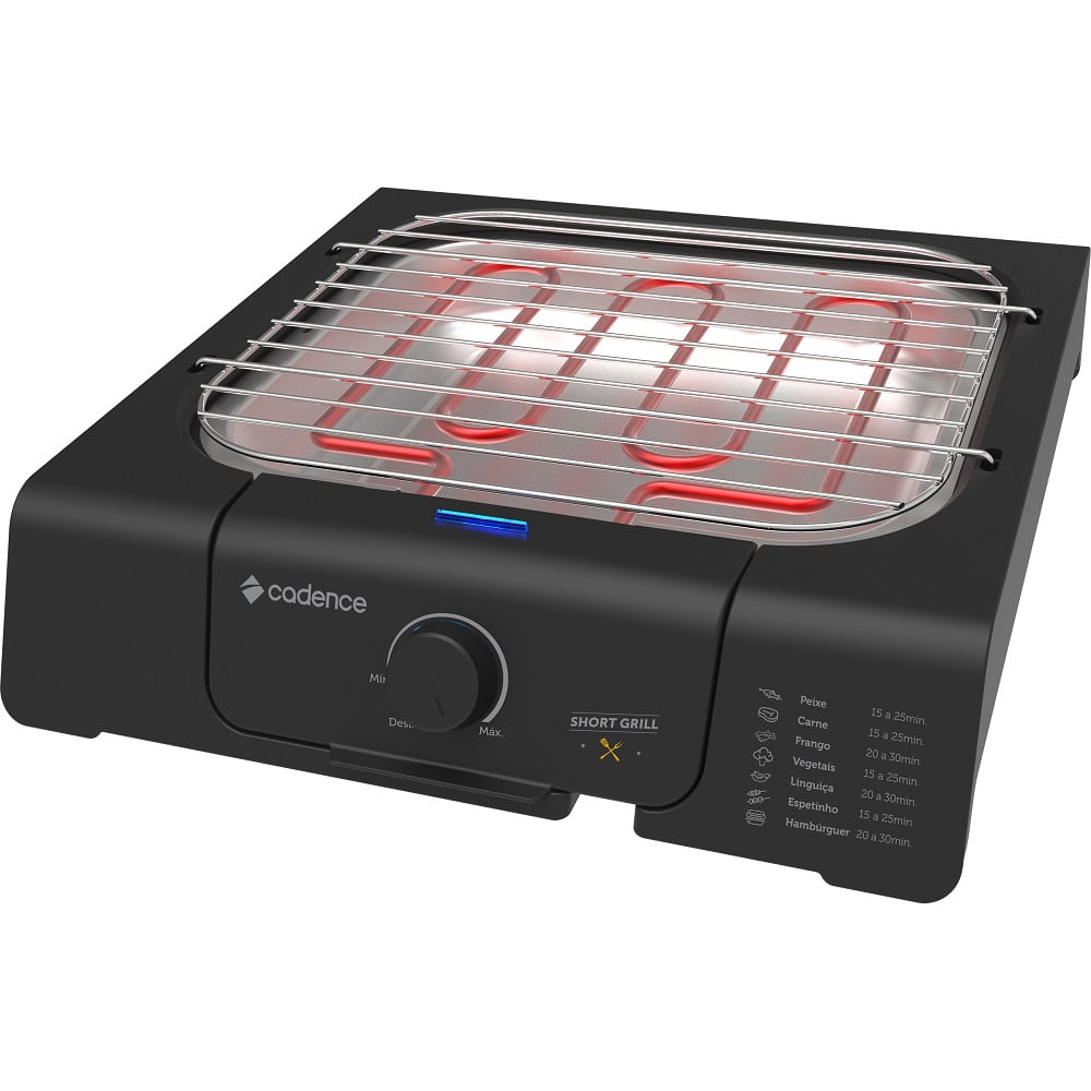 Churrasqueira Elétrica Cadence Pequena Grill GRL805 Preto 127 Volts - Imagem 2