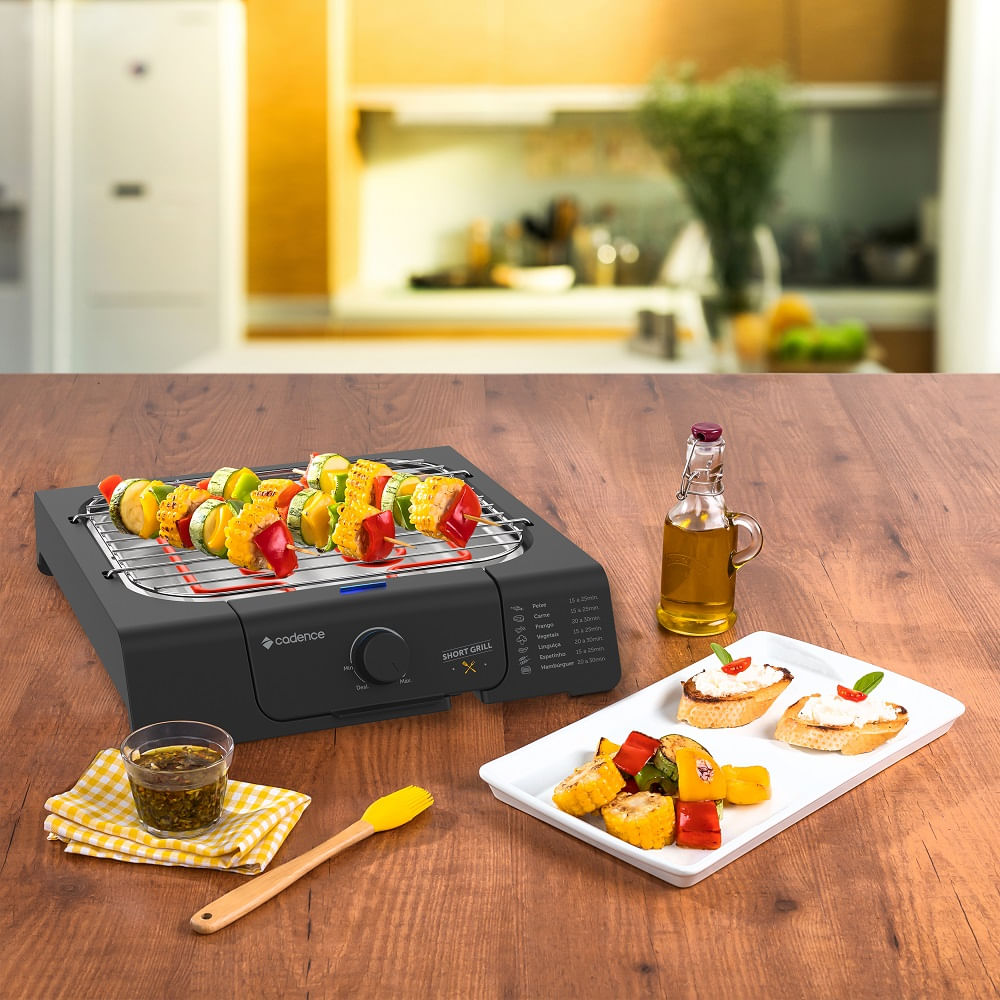 Churrasqueira Elétrica Cadence Pequena Grill GRL805 Preto 127 Volts - Imagem 5