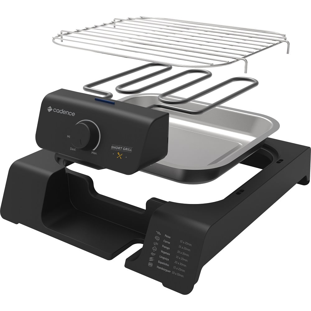 Churrasqueira Elétrica Cadence Pequena Grill GRL805 Preto 127 Volts - Imagem 6