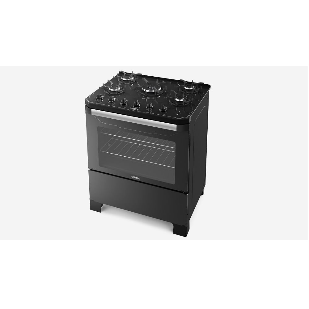Fogão de Piso Itatiaia 5 Bocas Itamaster Preto – Bivolt - Imagem 2