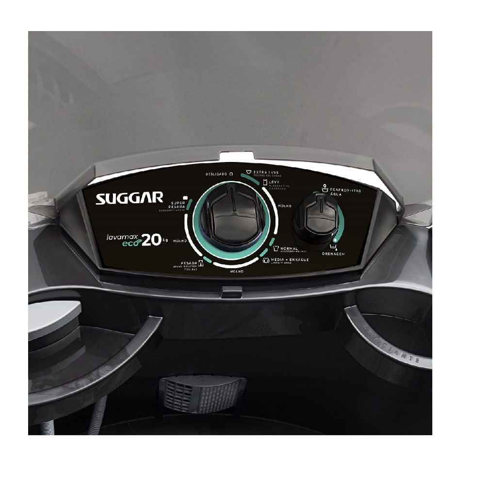 Lavadora de Roupas Suggar 20Kg Semiautomática Lavamax Eco Preta LE2002PT – 220 Volts - Imagem 4