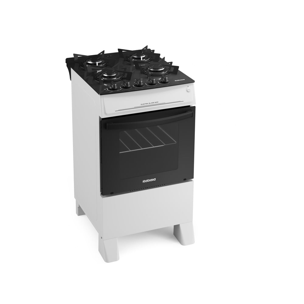 Fogão de Piso Itatiaia 4 Bocas com Mesa de Vidro Electra Glass New Branco – Bivolt - Imagem 2