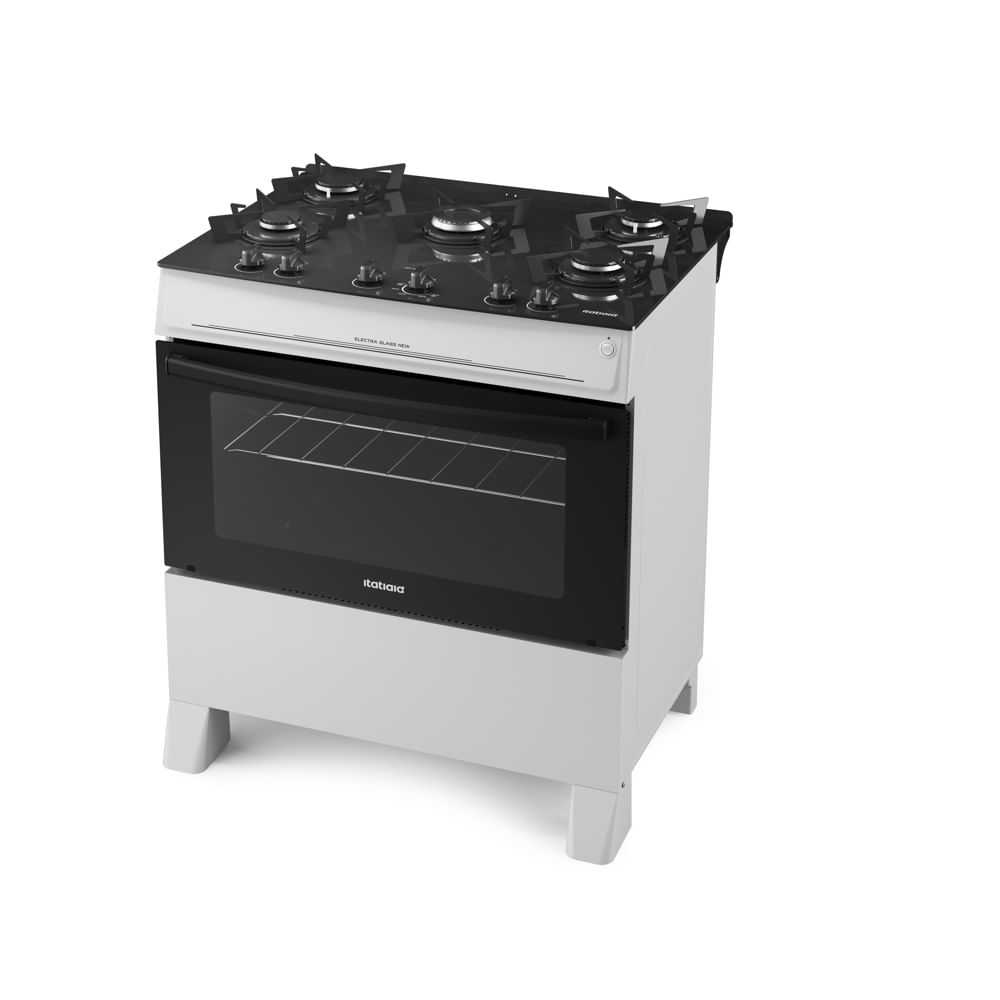 Fogão de Piso Itatiaia 5 Bocas com Mesa de Vidro Electra Glass New Branco – Bivolt - Imagem 3