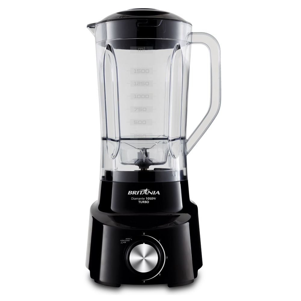 Liquidificador Britânia 1050W 2,65 Litros 4 Velocidades + Pulsar Preto Diamante 800 – 220 Volts - Imagem 3