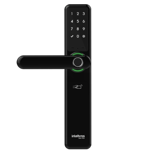 Fechadura Smart Intelbras com Maçaneta Preta MFR 7000