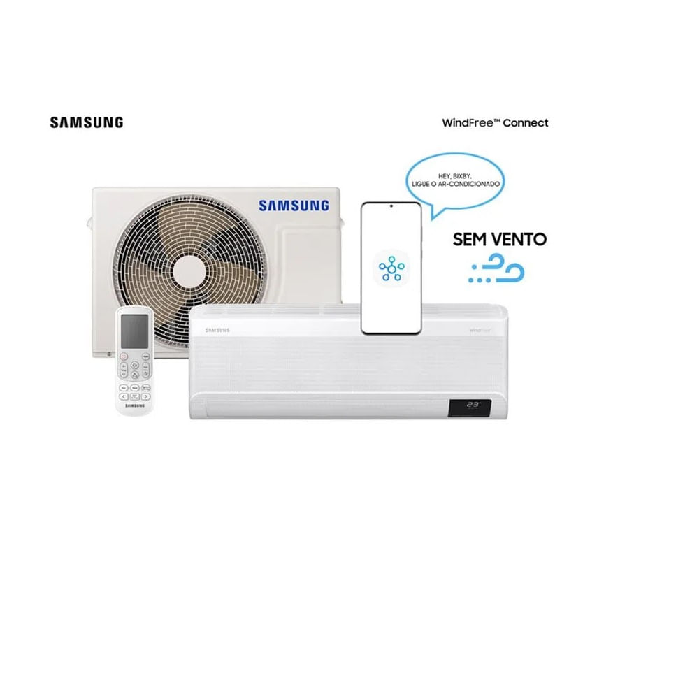Ar Condicionado Split Inverter Samsung Digital WindFree 9000 BTUs Frio AR09CVFAMWKNAZ - 220 Volts