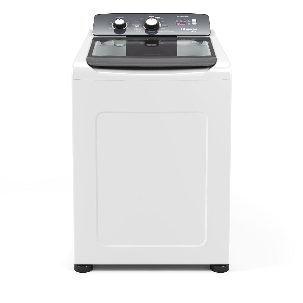 Lavadora de Roupa Automática Mueller 15Kg Ultracentrifugação e Ciclo Rápido Branca MLA15 – 127 Volts