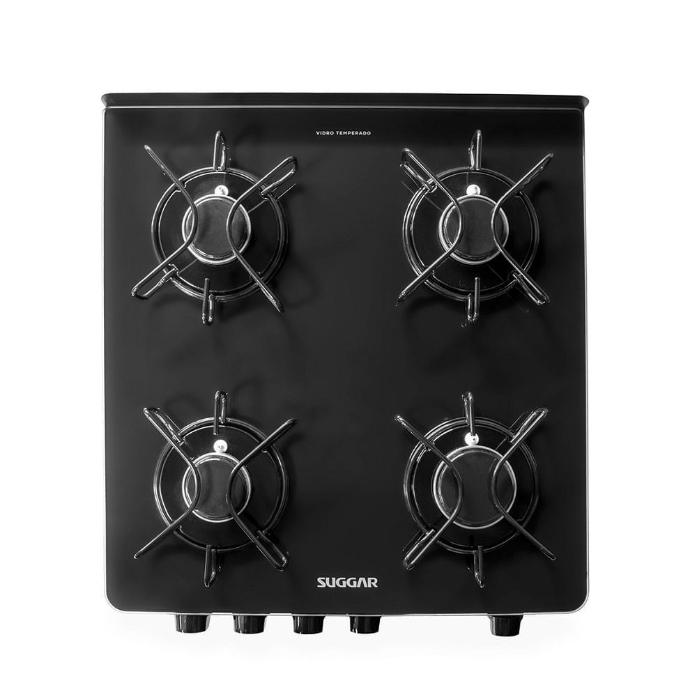 Fogão de Piso Suggar 4 Bocas Cook Glass Preto– Bivolt - Imagem 3