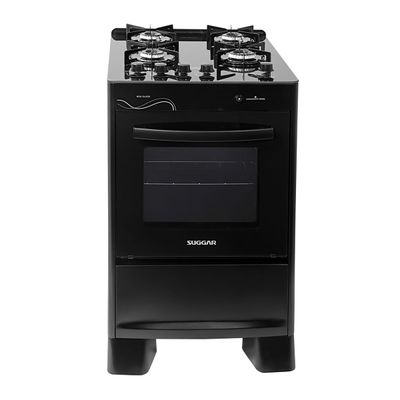 Fogão de Piso Suggar 4 Bocas Mesa de Vidro Neo Glass Preto – Bivolt