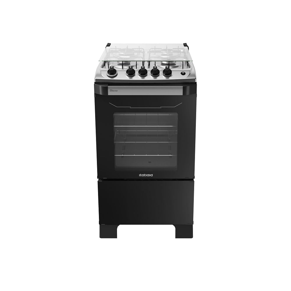Fogão de Piso Itatiaia 4 Bocas New Dream Preto – Bivolt