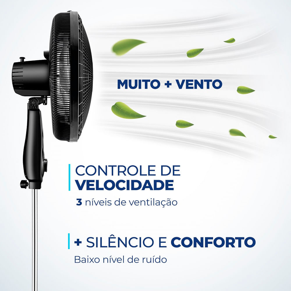 Ventilador de Coluna Mondial 40cm Preto VSP-40C-NB – 220 Volts - Imagem 3