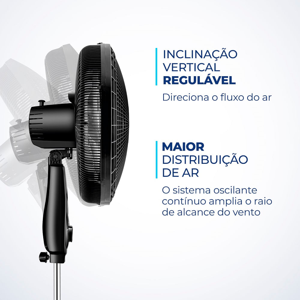 Ventilador de Coluna Mondial 40cm Preto VSP-40C-NB – 220 Volts - Imagem 5
