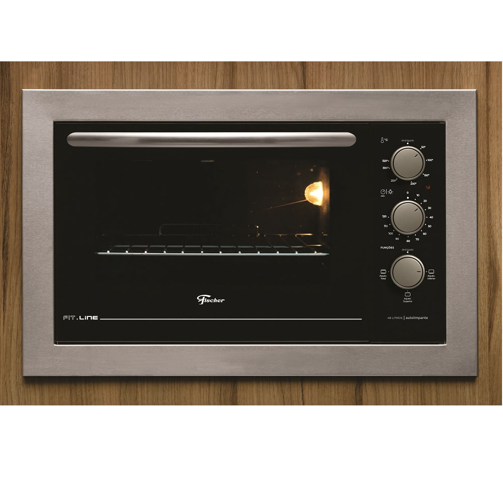 Forno de Elétrico de Embutir Fischer 48 Litros Fit Line Inox – 220 Volts