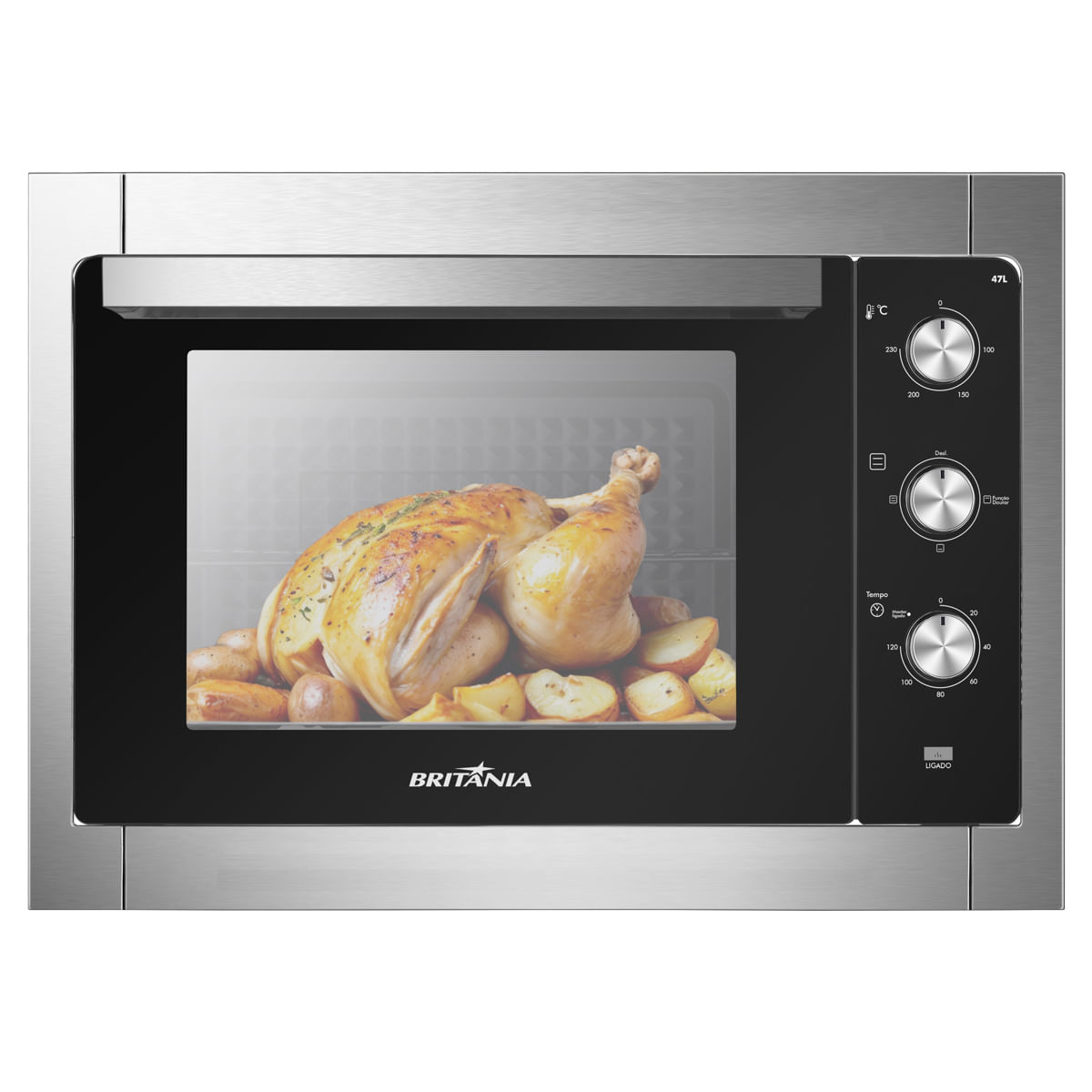 Forno Elétrico de Embutir Britânia 47 Litros Limpeza Prática Inox BFE47P - 127 Volts - Imagem 8