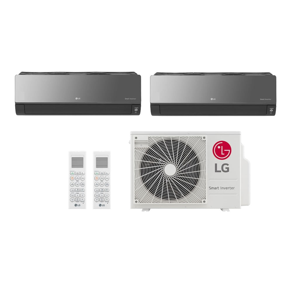 Ar Condicionado Multi Split Inverter LG Artcool 2x9000 BTU/h Quente e Frio com WiFi integrado A2UW18GFAC.AWGZBR1 – 220 Volts