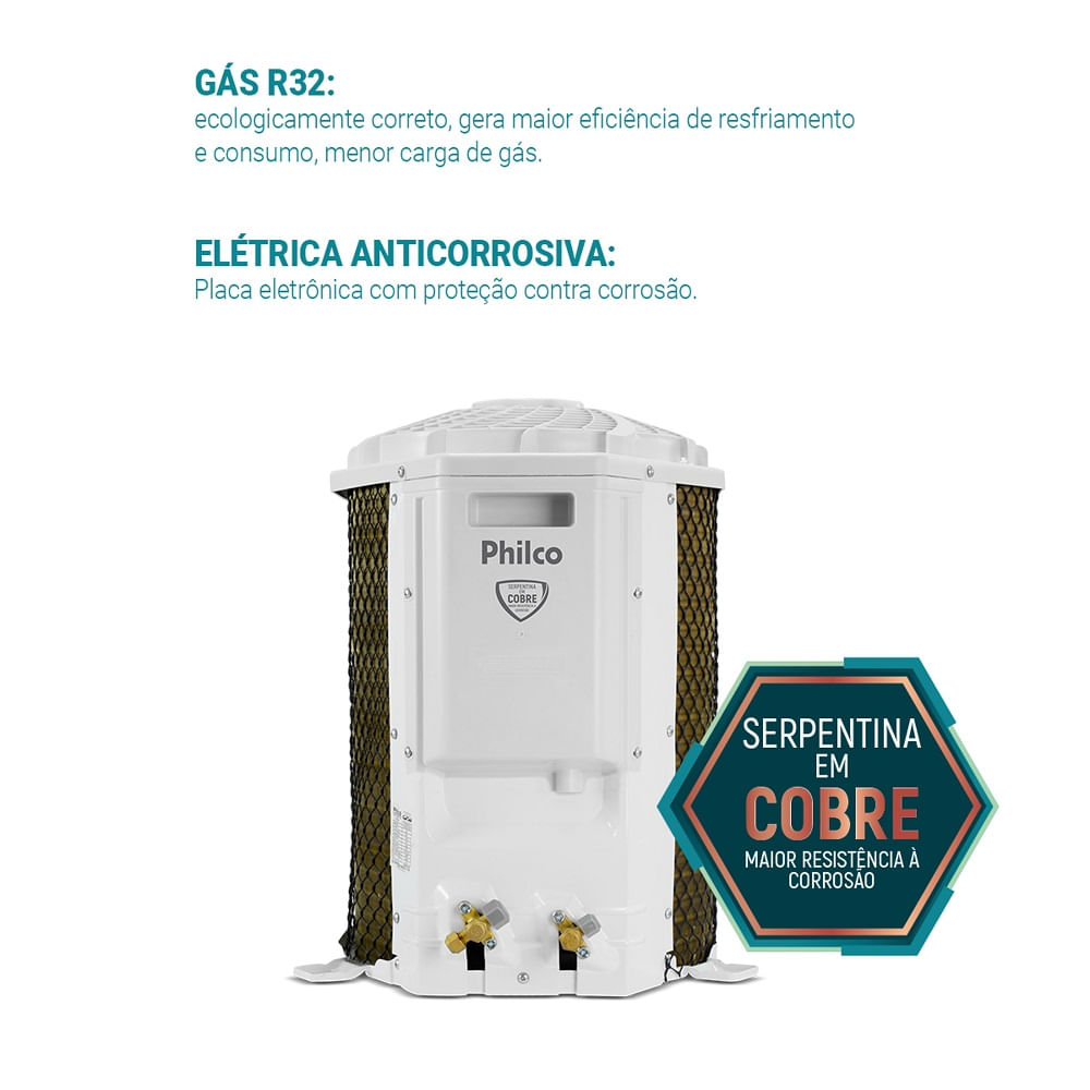 Ar Condicionado Split Hi Wall Philco 12000 BTU/h Frio PAC12FI – 220 Volts - Imagem 9