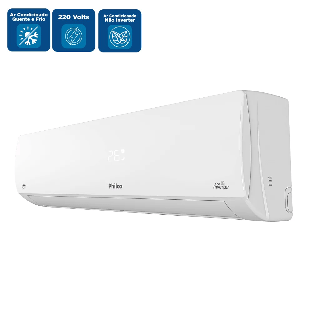 Ar Condicionado Split Hi Wall Philco 12000 BTU/h Quente e Frio PAC12000IQFM15 – 220 Volts - Imagem 2