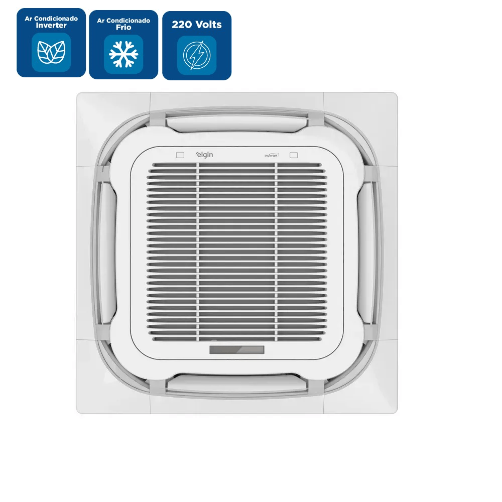 Ar Condicionado Split Cassete 4 Vias Inverter Elgin 18000 BTU/h Frio Plus Monofásico 45KDFI18C2NA – 220 Volts - Imagem 3