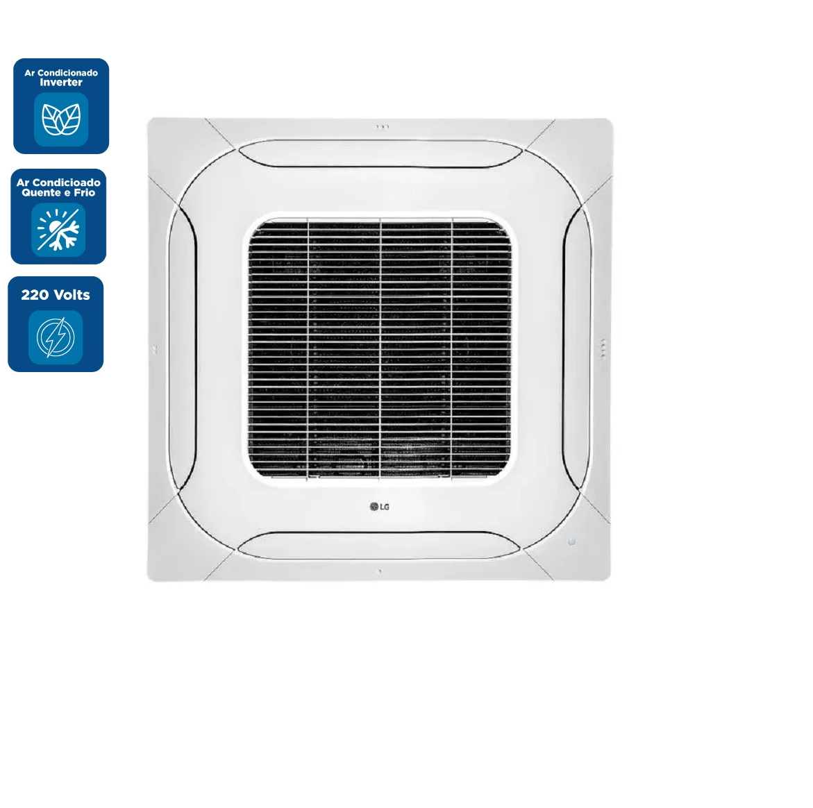 Ar Condicionado Split Cassete 4 Vias Inverter LG 24000 BTU/h Quente e Frio Monofásico ATNW24GPLP1.ANWZBR1 – 220 Volts - Imagem 2