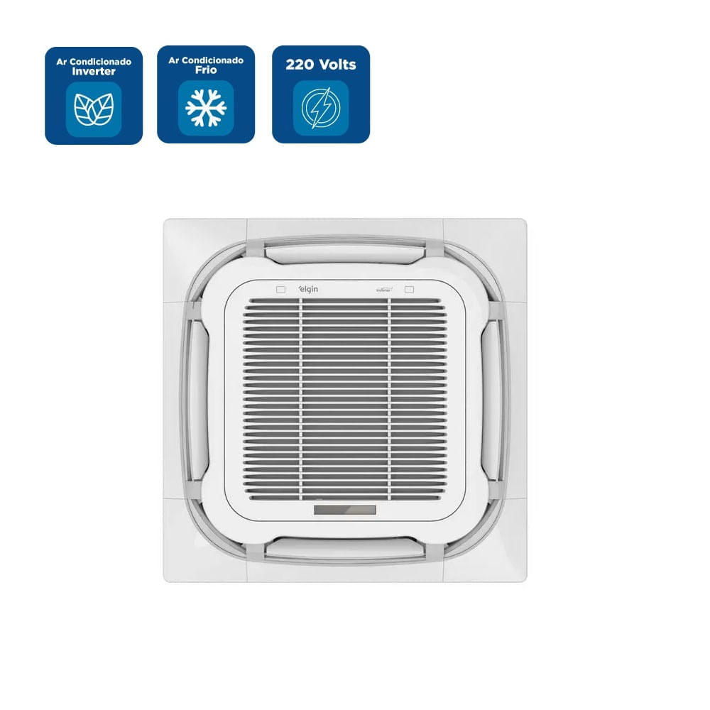 Ar Condicionado Split Cassete 4 Vias Inverter Elgin Plus 36000 BTU/h Frio Monofásico 45KDFI36C2NA – 220 Volts - Imagem 2