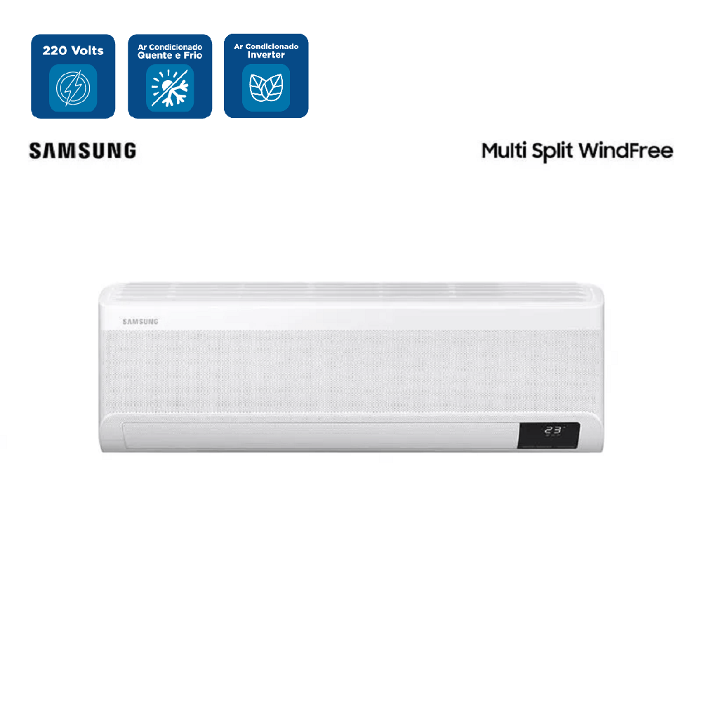 Ar Condicionado Multi Split Samsung Hi Wall Wind Free 3x9000 BTU/h Quente e Frio AJ080AXJ4KH/AZ– 220 Volts - Imagem 2