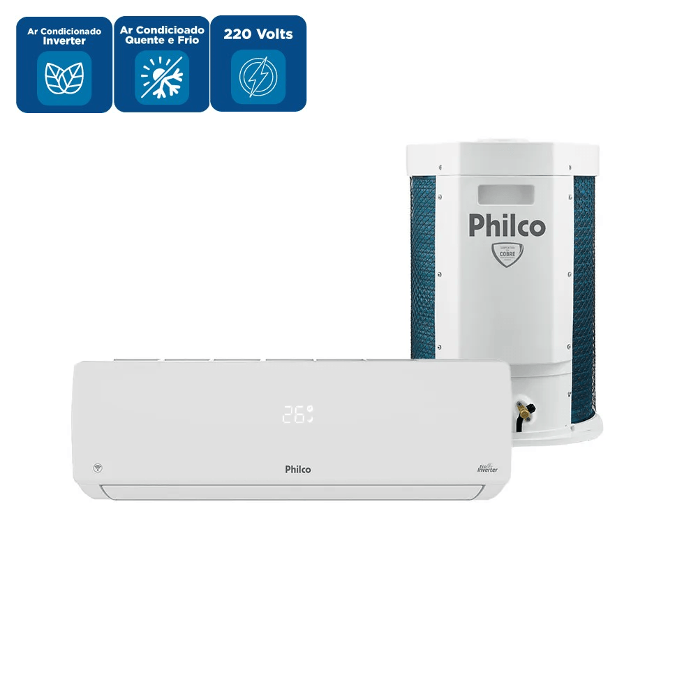 Ar Condicionado Split Hi Wall Philco Inverter 18000 BTU/h Quente e Frio Monofásico PAC18000IQFM15 – 220 Volts - Imagem 2