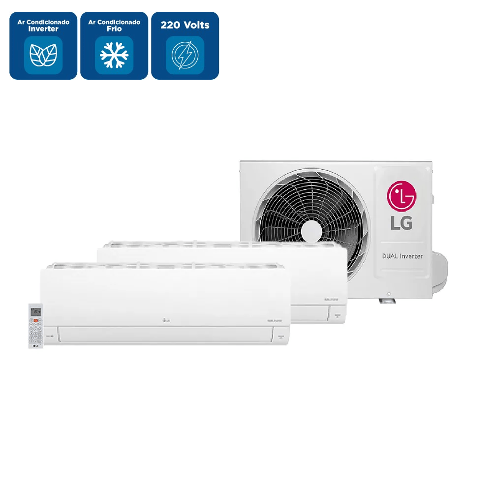 Ar Condicionado Bi Split Inverter LG 9000 e 12000 BTU/h Frio S32Q16SA212 – 220 Volts - Imagem 2