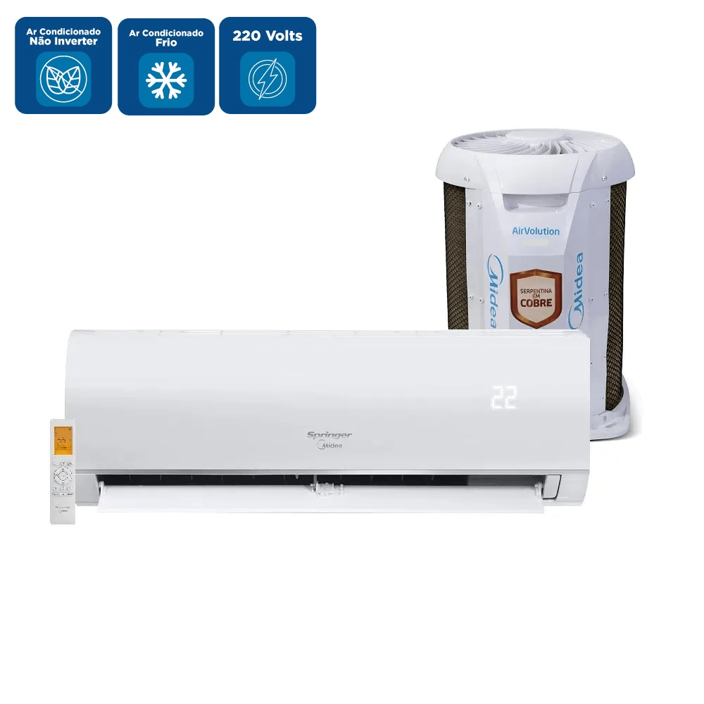 Ar Condicionado Split Midea 9.000 BTUs AirVolution Frio 42AFFCI09S5 - 220 Volts - Imagem 3