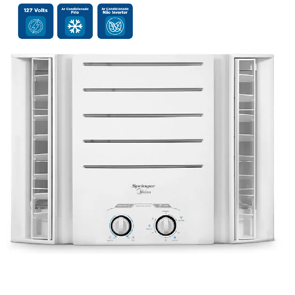 Ar Condicionado Janela Springer Midea 7500 BTU/h Frio Mecânico QCK078BB-127 Volts - Imagem 2