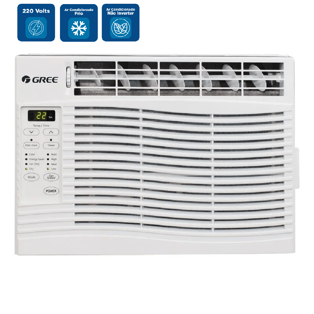 Ar Condicionado Janela Gree 7000 BTU/h Frio R32 Eletrônico GJC07BV-D6NRND1A – 220 Volts - Imagem 3