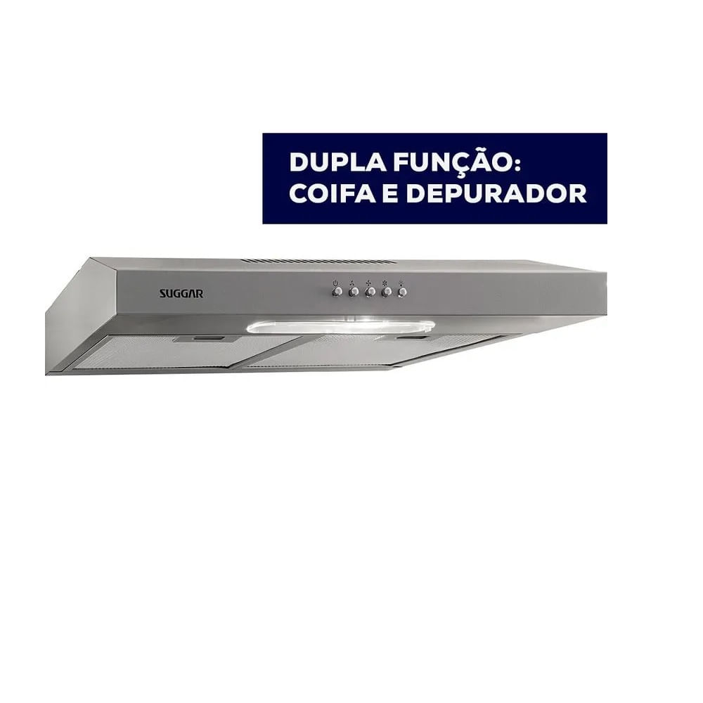 Depurador de Ar Suggar Slim 60cm Prata DPS161PR – 127 Volts - Imagem 7