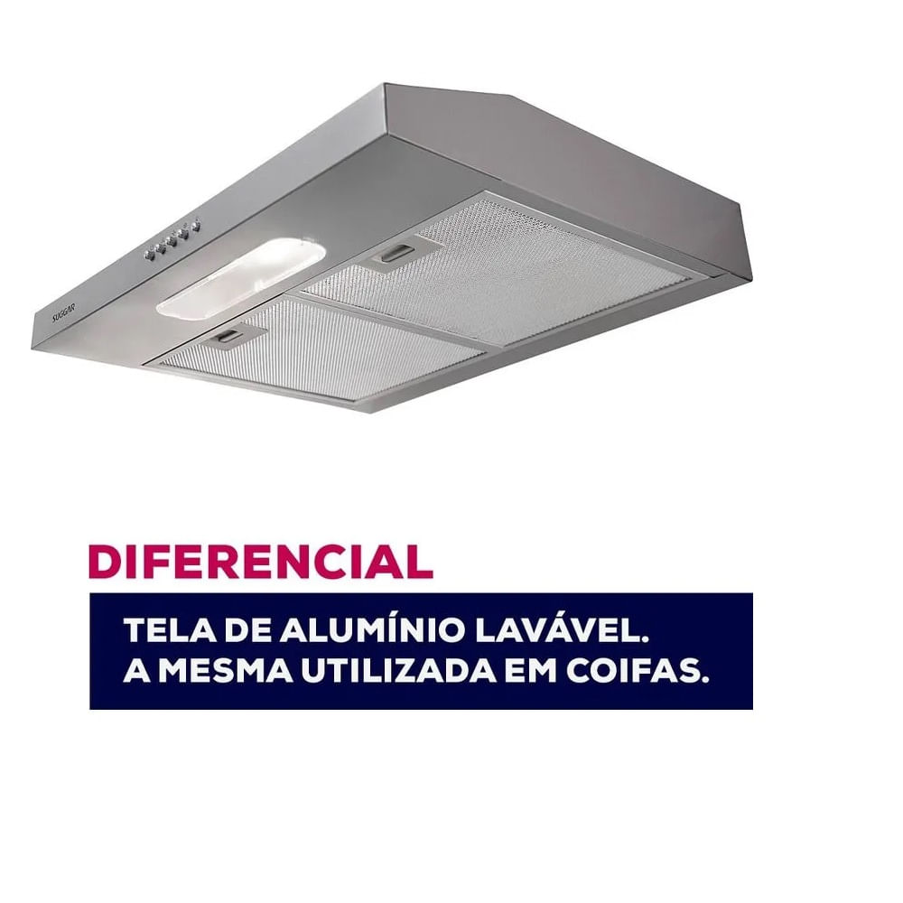 Depurador de Ar Suggar Slim 60cm Prata DPS161PR – 127 Volts - Imagem 8