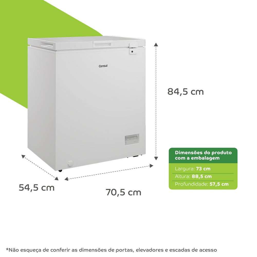 Freezer Horizontal Consul 142 Litros Branco CHA14AB – 127 Volts - Imagem 7