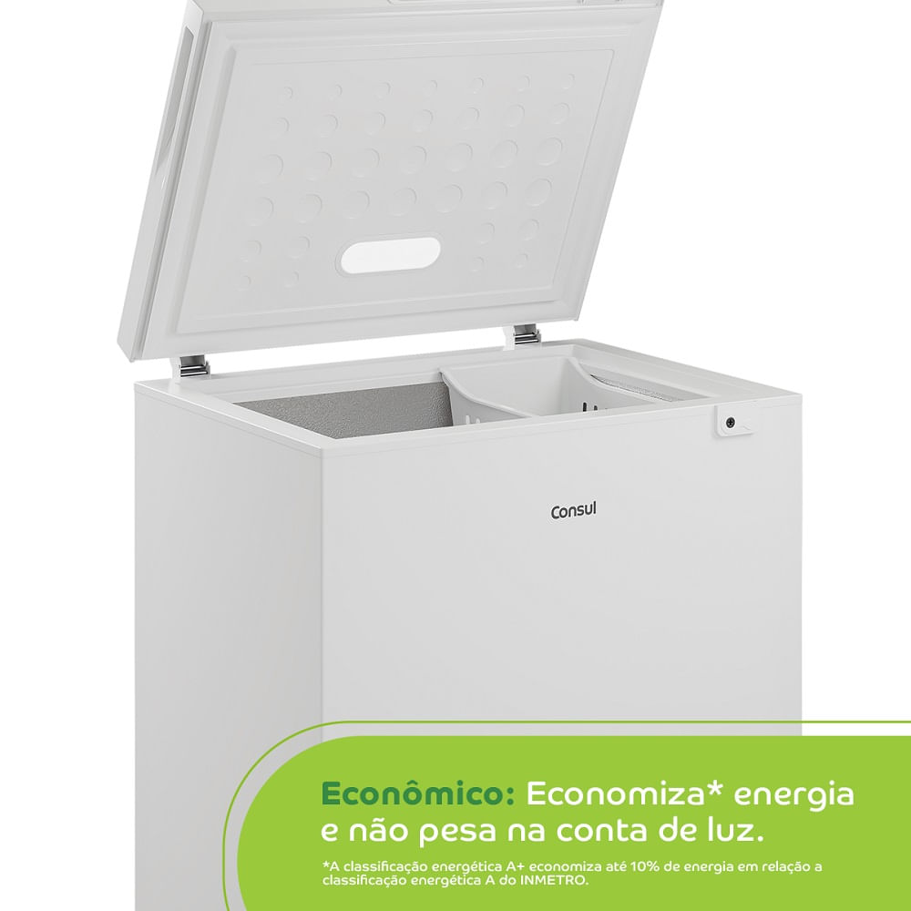 Freezer Horizontal Consul 142 Litros Branco CHA14AB – 127 Volts - Imagem 8